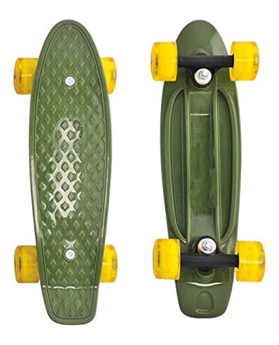 Cyboard 17inchx5inch Mini Patineta Verde Militar, Mini Patin