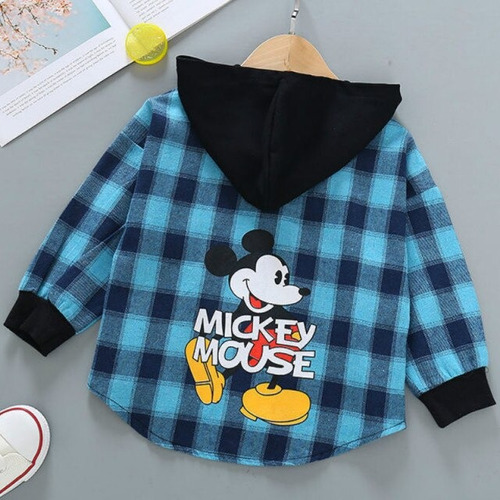 Camisa Disney Casual Niño Con Capucha + Jockey Mickey