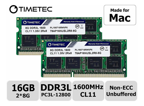 Memoria Ram 16gb (2x8gb) Para Mac Ver Imagenes Para Compat.