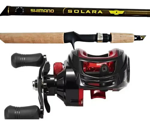 Carretilha 18 Rol Com Sistema Anti Cabeleira+vara Shimano ...