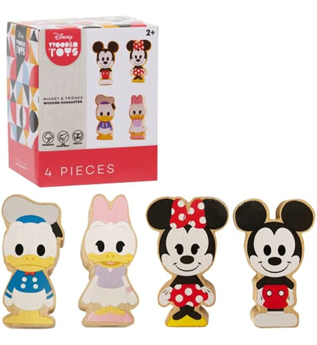 Juguetes De Madera De Disney, Juego De Figuras De 4 Piezas C