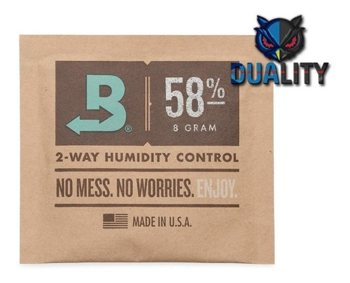 Boveda 58% 8g - Controlador De Umidade Para Ervas 