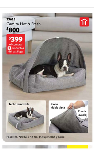 Cama Mascota Con Techo