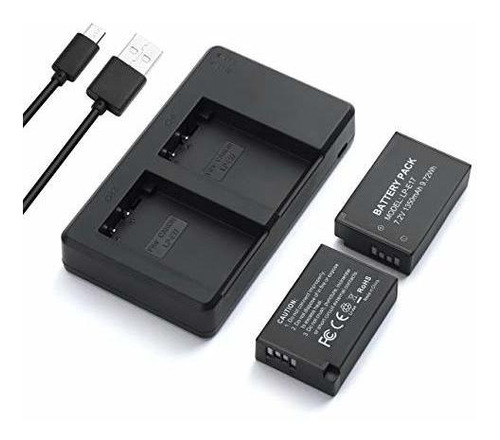 Lp E17 Battery Pack Dual Usb Cargador Compatible Con Ca...