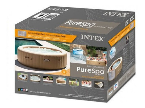 Spa Jacuzzi Inflable Purespa Intex 28408 6 Personas Redondo
