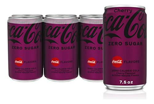 Cherry Zero Sugar, Latas De 7.5 Onzas Líquidas, Paquete De 6