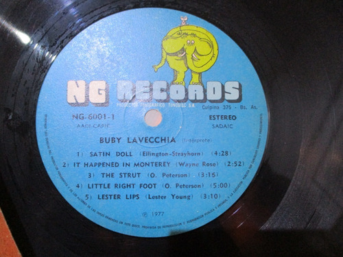 Buby Lavecchia - Jazz (ng Records Ng-6001) Firmado