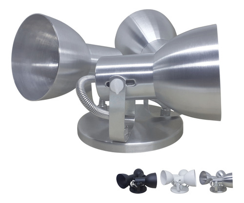 Luminaria Spot Triplo Aluminio Para Decoração Direcionavel Estrutura Prateado 110v/220v