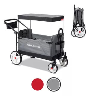 Radio Flyer City Luxe Stroll N Wagon, Gray Con Caddie De Pad