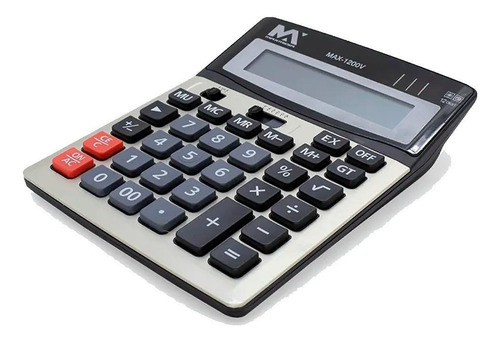 Calculadora Comercial Escritório Display 12 Dígitos Pilha Aa