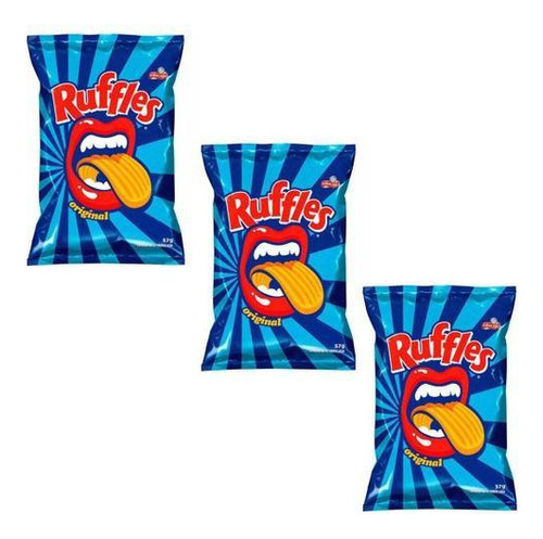 Salgadinho Batata Ruffles 17g Elma Chips Caixa Kit 50 Un