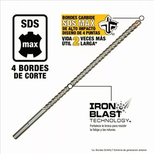 Dewalt Dw5812 Broca Sds Max 3/4 X 16 X 21-1/2 ¨4 Gaviles