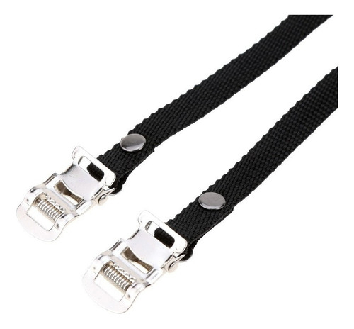 1 Par Pedal Clips De Pies For Bicicleta Ciclismo Correa De