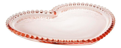 Plato de cristal rosa Wolff Pearl