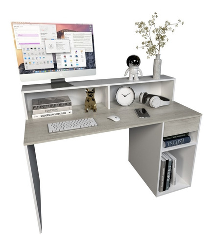 Imagen 3 de 6 de Escritorio Mesa De Pc Organizador Con Repisa Cod. 3049