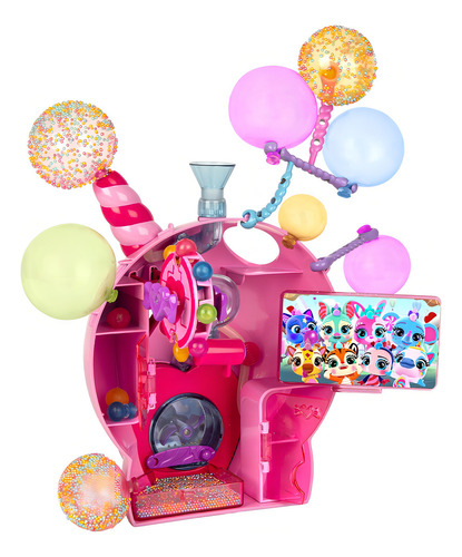 Muñeca Play Set Bubiloons Mila Bubi Lab Máquina De Burbujas Color Rosa