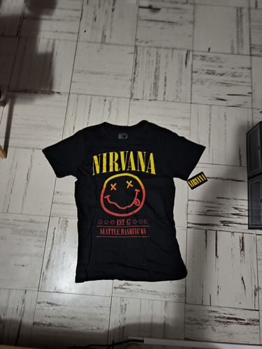 Playera Nirvana Toxic Hombre Algodón Manga Corta Redonda