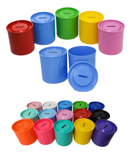 Pack X30 Alcancias Plastica Colores Ideal Souvenir Candy 