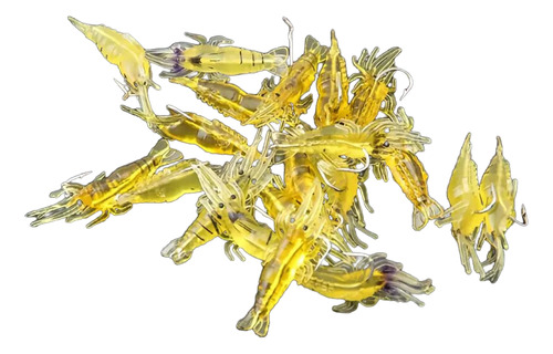 Señuelos De Pesca Krill Amarillo Blando Con Anzuelo X 20 Un.
