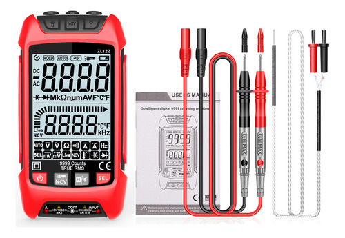 Multímetro Portátil Con Pantalla Digital Lcd 