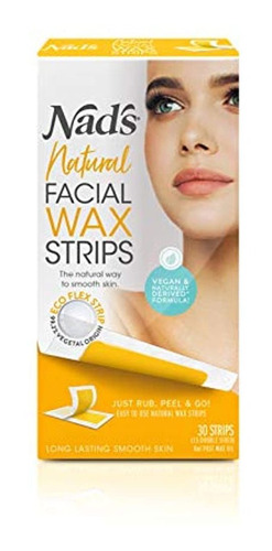 Tiras De Cera Facial De Nad - Natural Todo Tipo De Pieles -