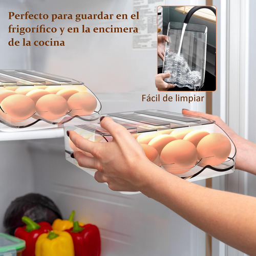 Rejilla For Huevos Apilable De 2 Niveles For Refrigerador,
