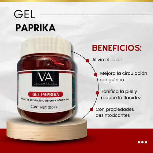Gel De Paprika Para Flacidez ,celulitis,tonificante 2pz