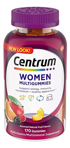 Centrum Multigummies Gummy Multivitamin Para Mujeres, Fruta,