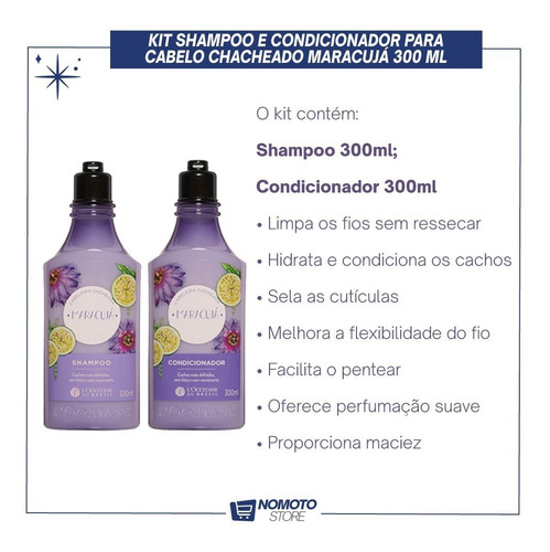 Kit Shampoo E Condicionador Para Cabelos Cacheados 300ml