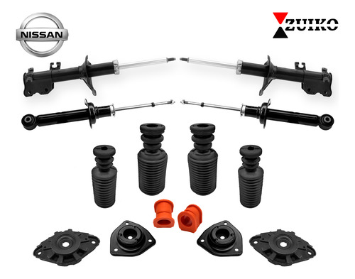 Kit 4 Amortiguadores, Bases Y Topes Sentra B14 1996 - 2000