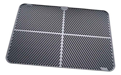 A Pet Gat Litter Mat Wavisable Anti Slip Ligero L Gris
