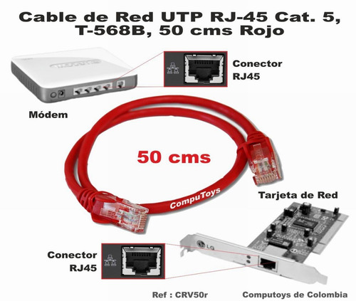 Imagen 1 de 6 de Conecte Consola X Utp Cat.5e Rojo Ref: Crv50r Computoys Sas