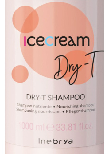 Shampoo Inebrya Ice Cream Dry-t Para Cabello Seco 1000ml
