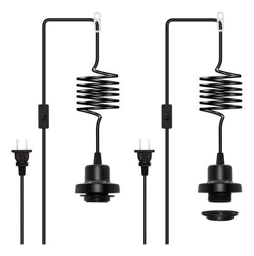 Cable Linterna Colgante 2 Luz Edison Kit Enchufable E26 E27