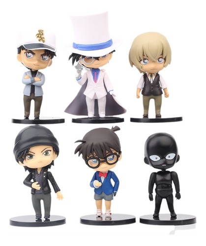 Detective Conan Personaje Clásico, Figura De Acción, 6pcs