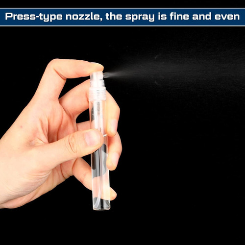 100 Mini Botellas De Spray De Vidrio Rellenables