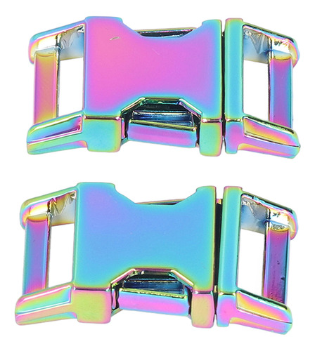 Side Release Buckle 4pcs 25x47mm Zinc Alloy Glossy Wide