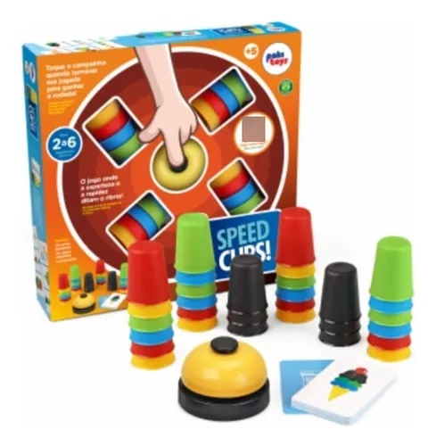 Jogo Brinquedo Infantil Speed Cups Copos Coloridos E Cartas - PAKITOYS -  Jogo Bingo Infantil - Magazine Luiza