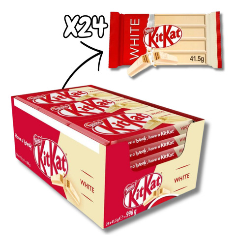 Kit Kat Chocolate Blanco 41,5 Gr Pack X24