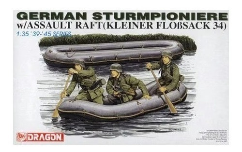 German Sturmpioniere W/assault Raft 1/35 Dragon