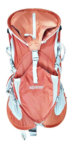 Mochila Alpinus 50 Litros Trekking Mochilero Color Naranja