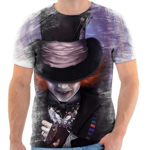 Camiseta, Camisa Chapeleiro Maluco Alice Johnny Depp 4