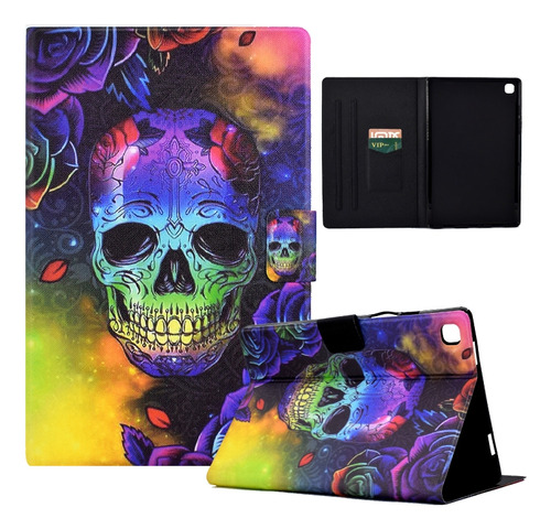 Funda De Piel Con Forma De Calavera Para Samsung Galaxy Tab