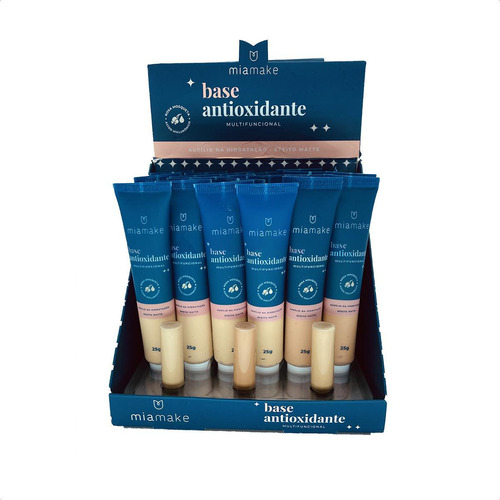Base Antioxidante Mia Make Cor Média - Hidratação Matte