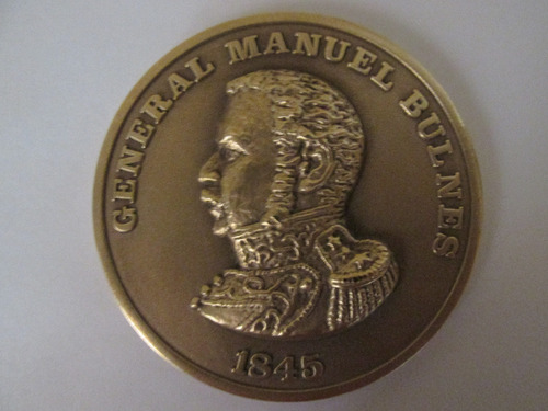 Antigua Medalla Gral Manuel Bulnes Al Merito Muy Escasa