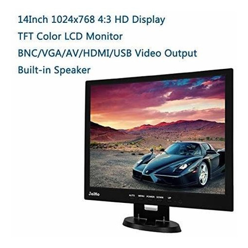 Monitor De Circuito Cerrado De Seguridad Lcd De 14 Pulgadas,