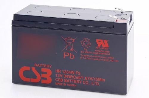 Bateria 12v 9ah Csb Ups Ref. 1234w