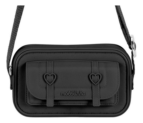 Bolsa Molekinha Meninas Casual Transversal Coração 20060.2