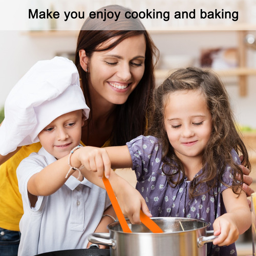 Espátulas De Silicona Kit Para Cocina Hornear Naranja 3uds