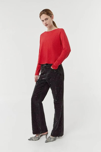Remera Ginebra Butch Off White Negro Rojo I25
